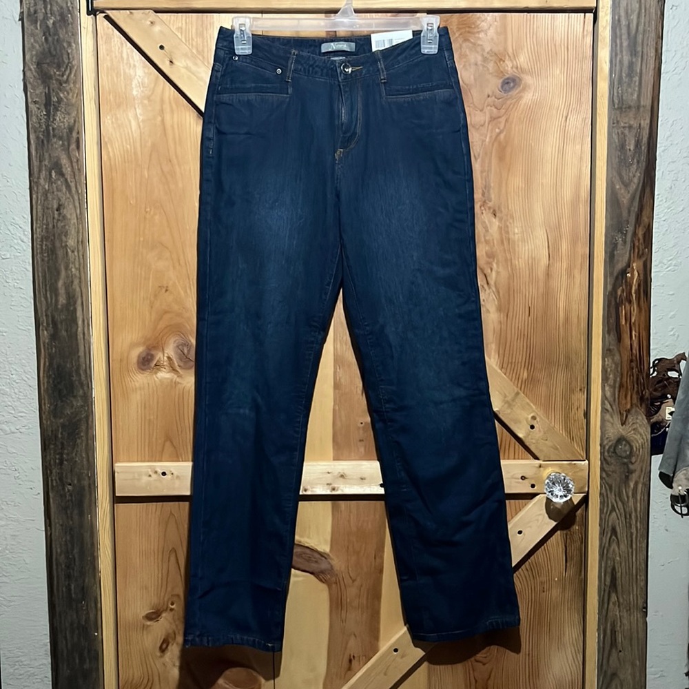 Natural Reflections size 8 NWT dark wash insulated flannel jeans